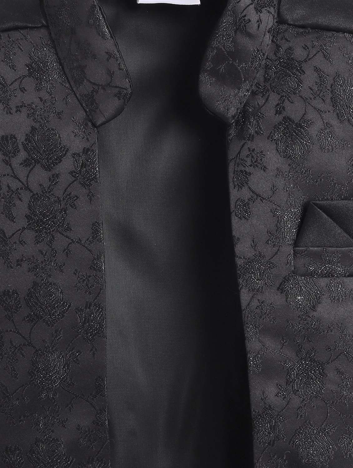 boys kurta and trouser with self designed nehru jacket - 22003804 -  Standard Image - 5