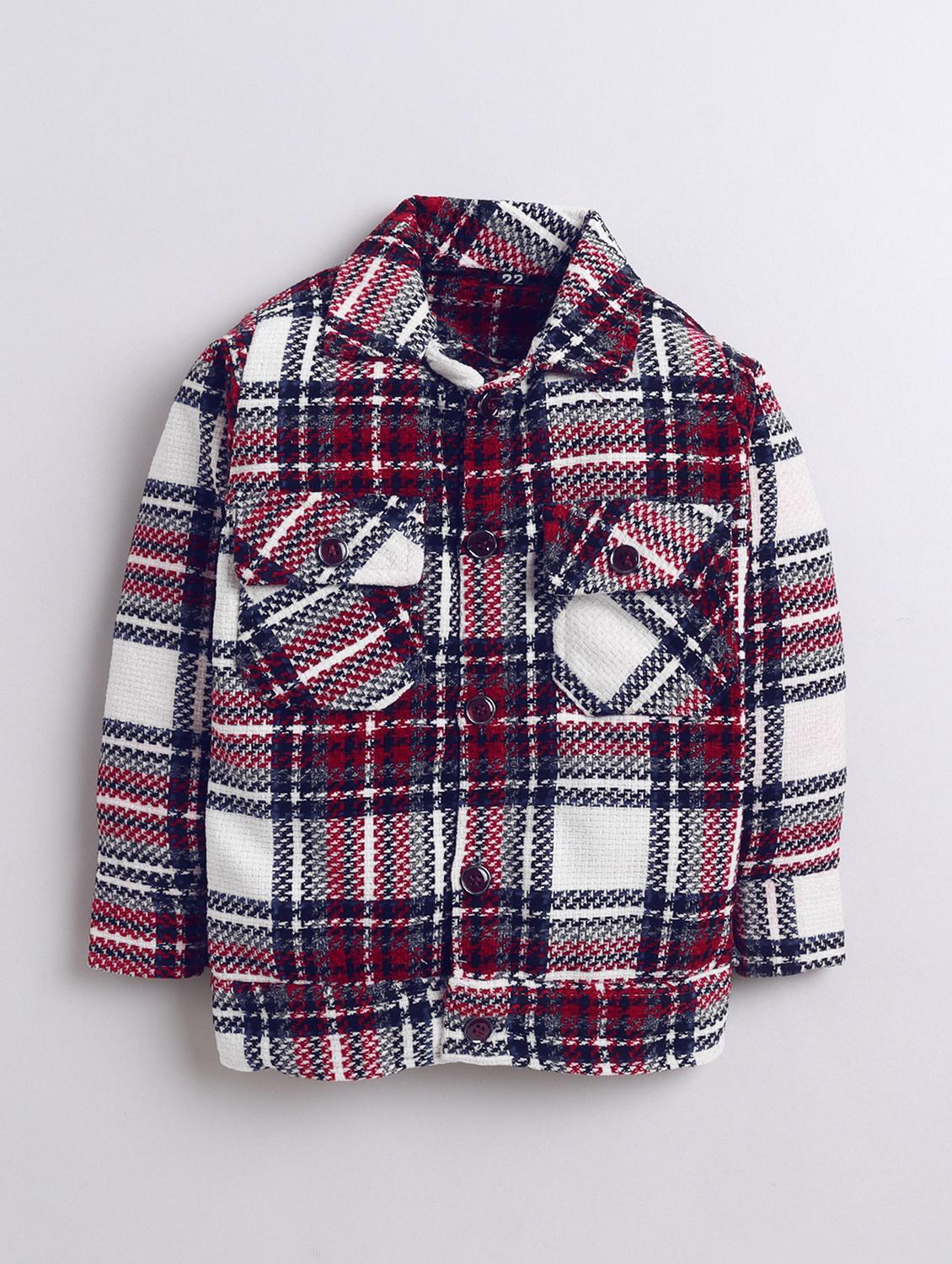 boys checkered shirt and trouser with t-shirt - 22003807 - Standard Image - 5