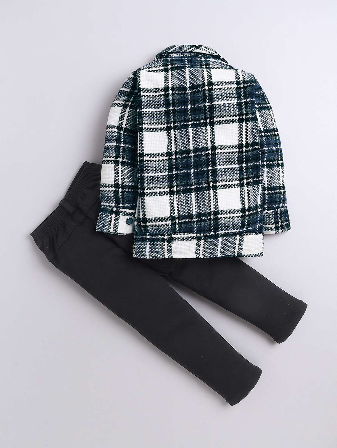 boys checkered shirt and trouser with t-shirt - 22003808 - Standard Image - 5