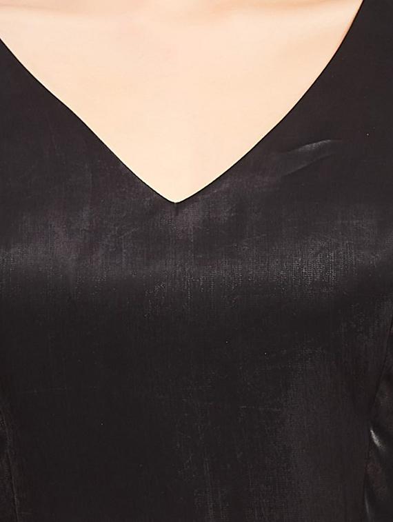 women solid v neck stitched blouse - 22003854 - Standard Image - 3
