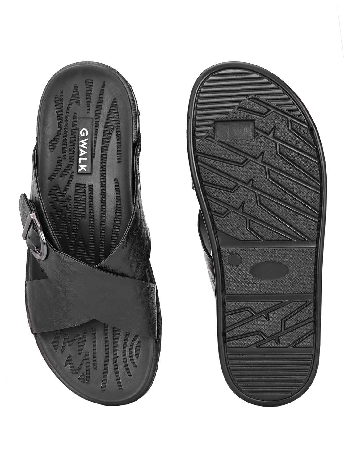 men textured slip on sandal - 22003892 -  Standard Image - 5