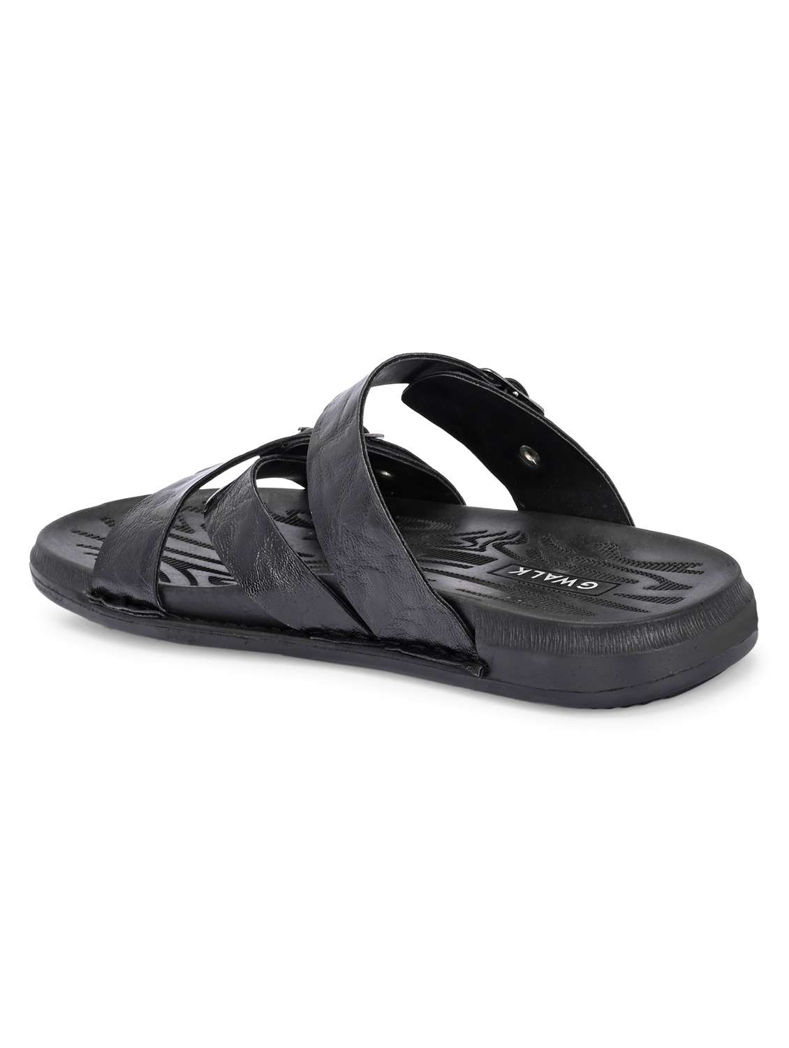 men black slip on sandal - 22003895 -  Standard Image - 3