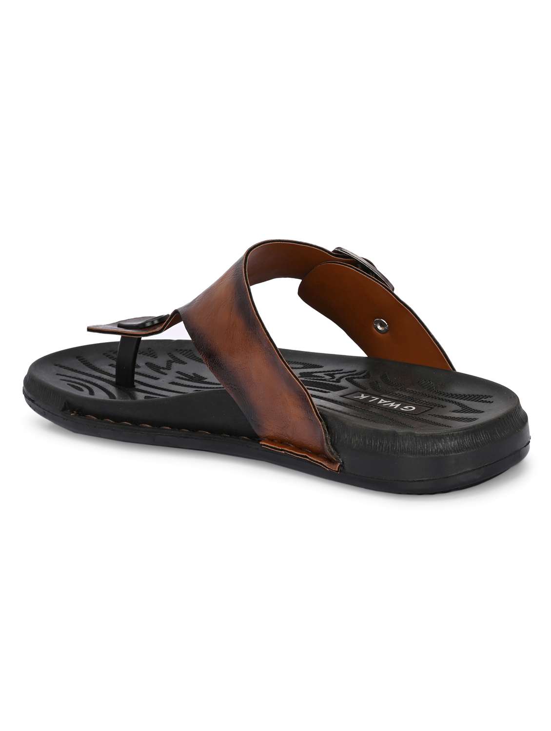 men tan toe seperator sandal - 22003899 -  Standard Image - 3