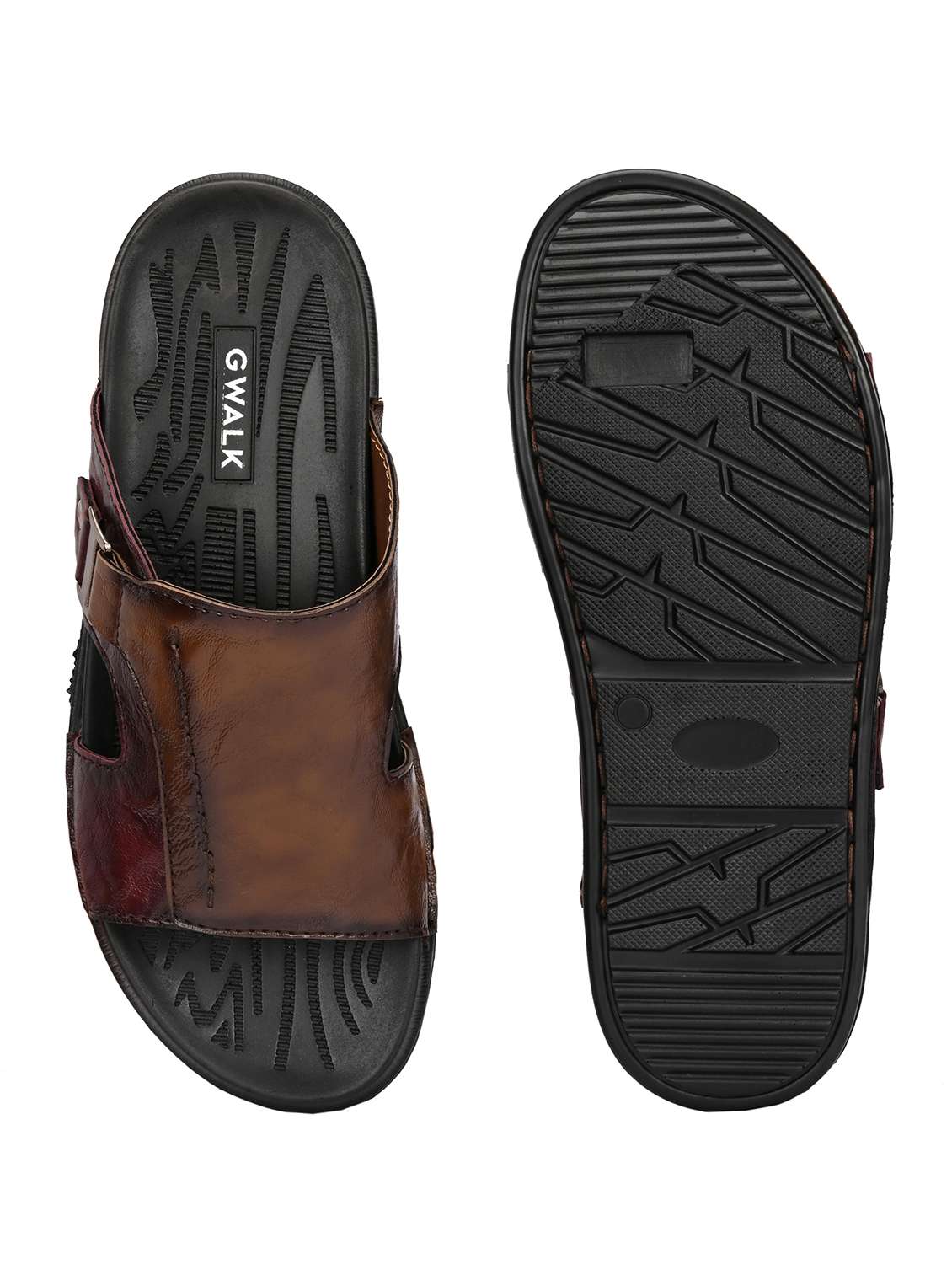 men tan slip on sandal - 22003903 -  Standard Image - 5