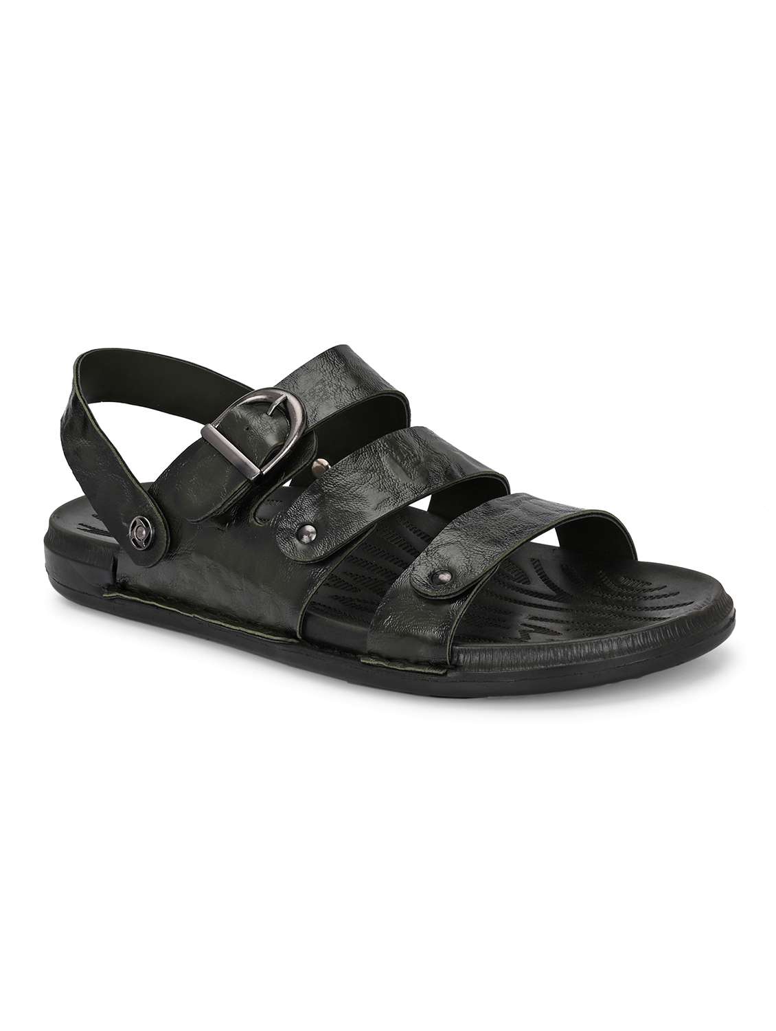 men olive back strap sandal - 22003906 -  Standard Image - 3