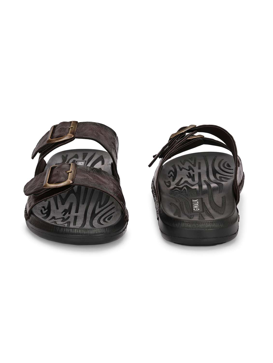 men brown slip on sandal - 22003908 -  Standard Image - 5