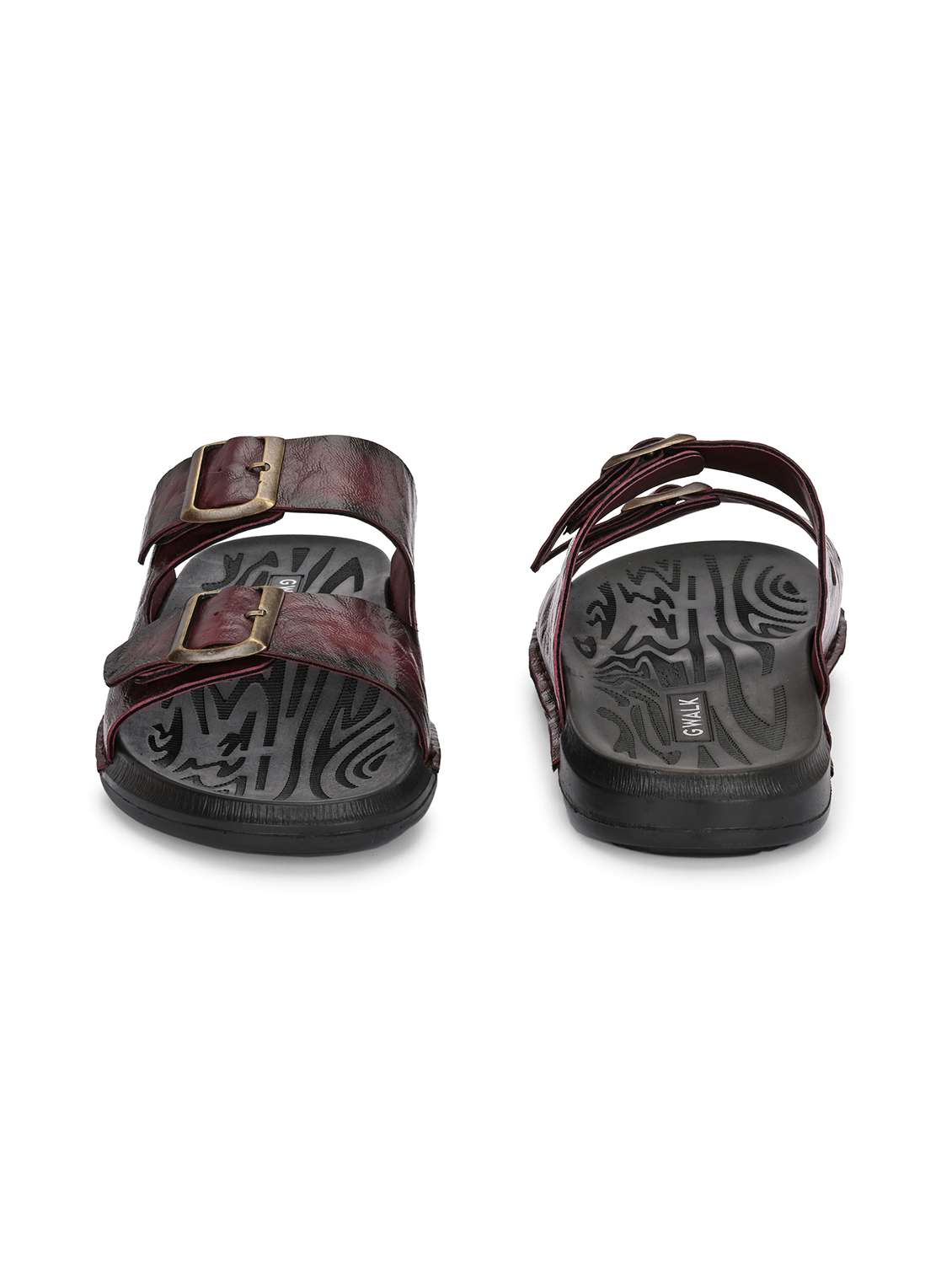 men burgundy slip on sandal - 22003909 -  Standard Image - 5