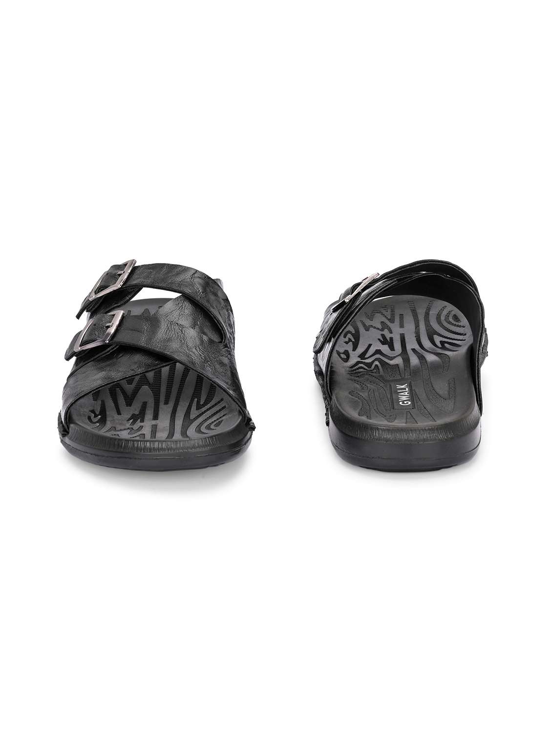 men black slip on sandal - 22003910 - Standard Image - 5