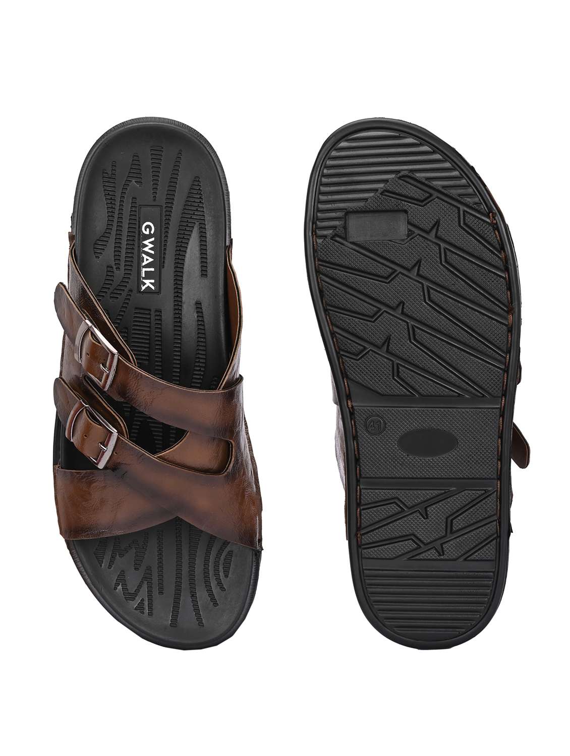 men tan slip on sandal - 22003911 - Standard Image - 5