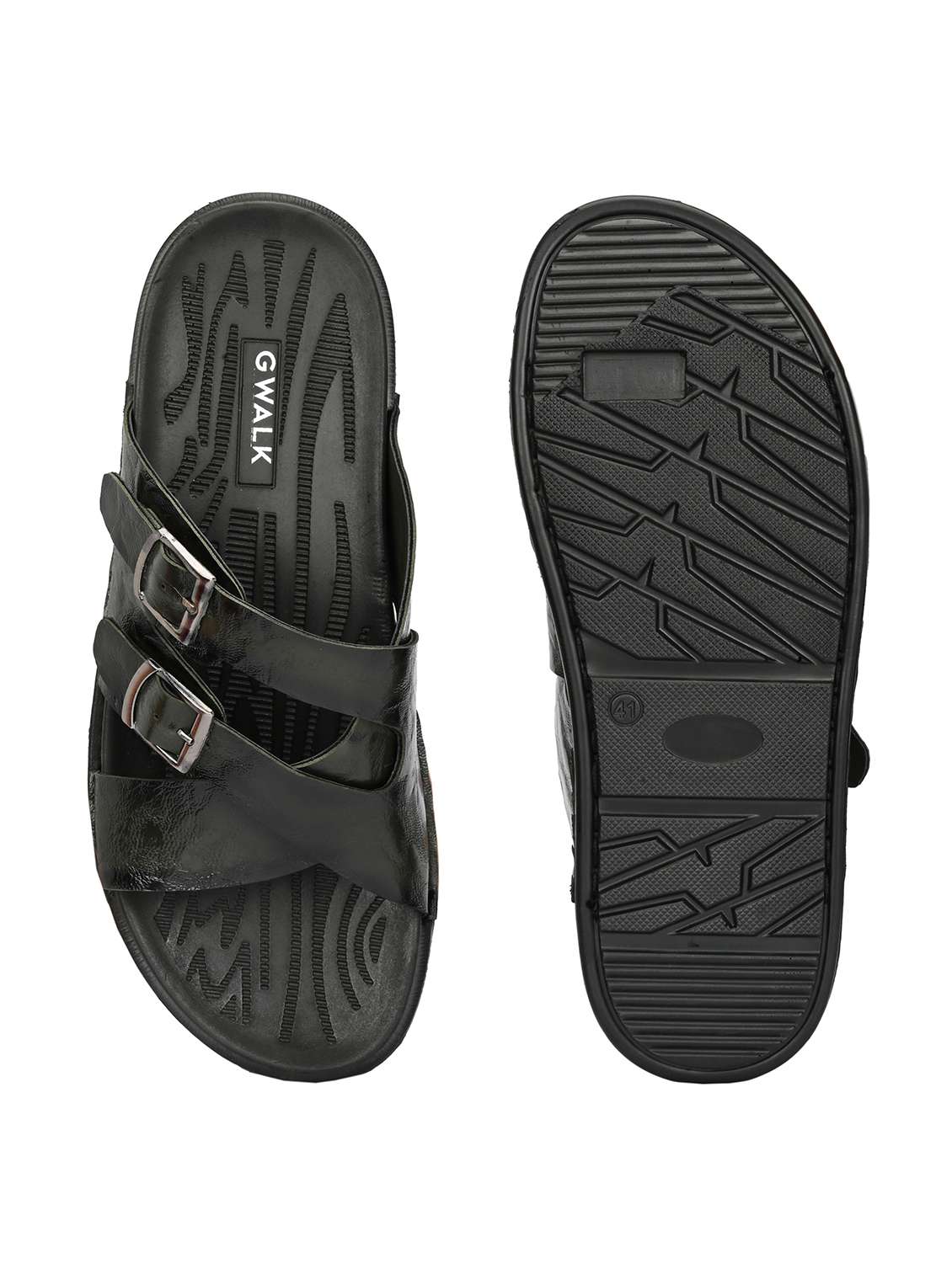 men olive slip on sandal - 22003912 - Standard Image - 5