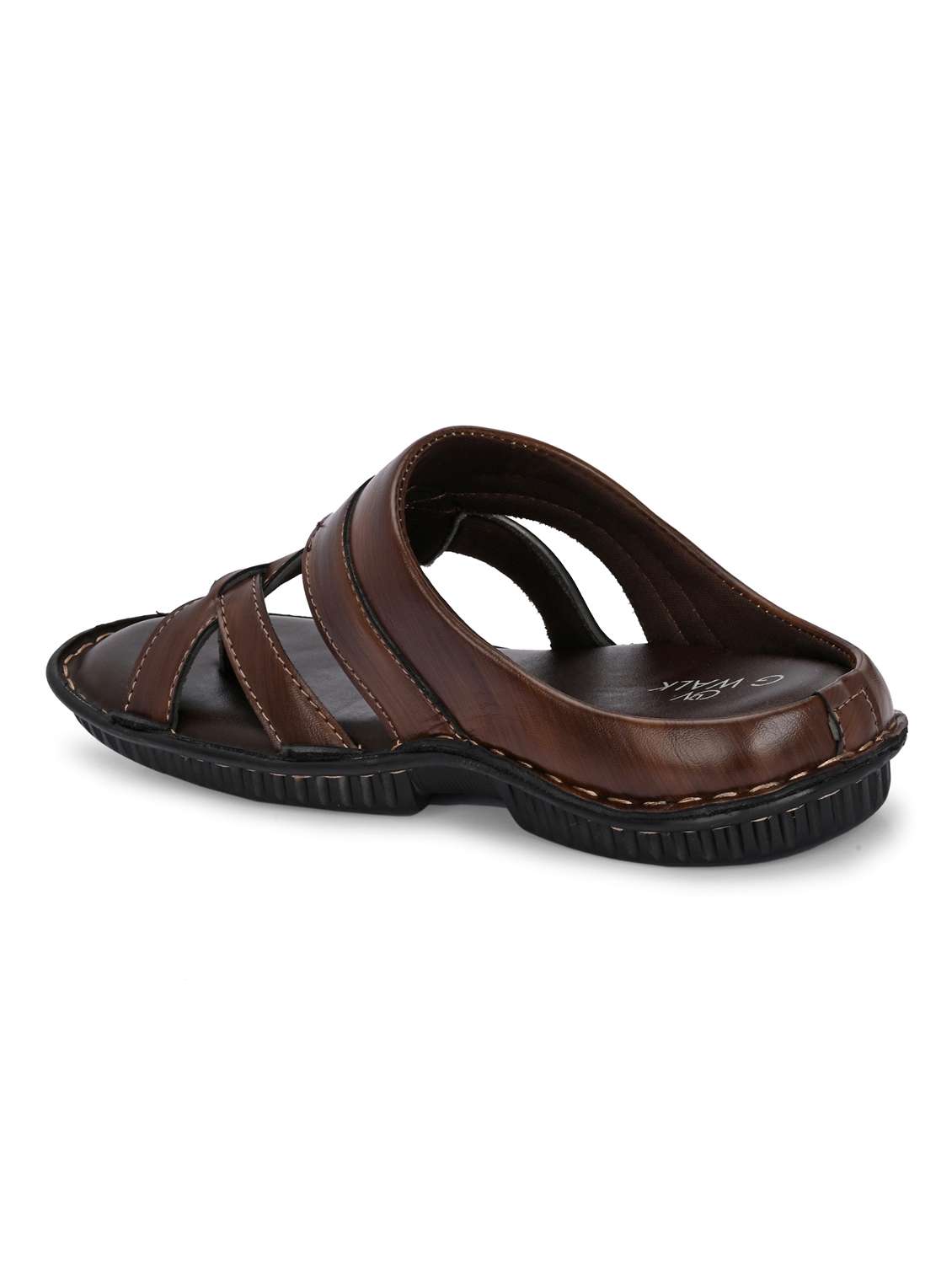 men brown toe seperator sandal - 22003920 - Standard Image - 3
