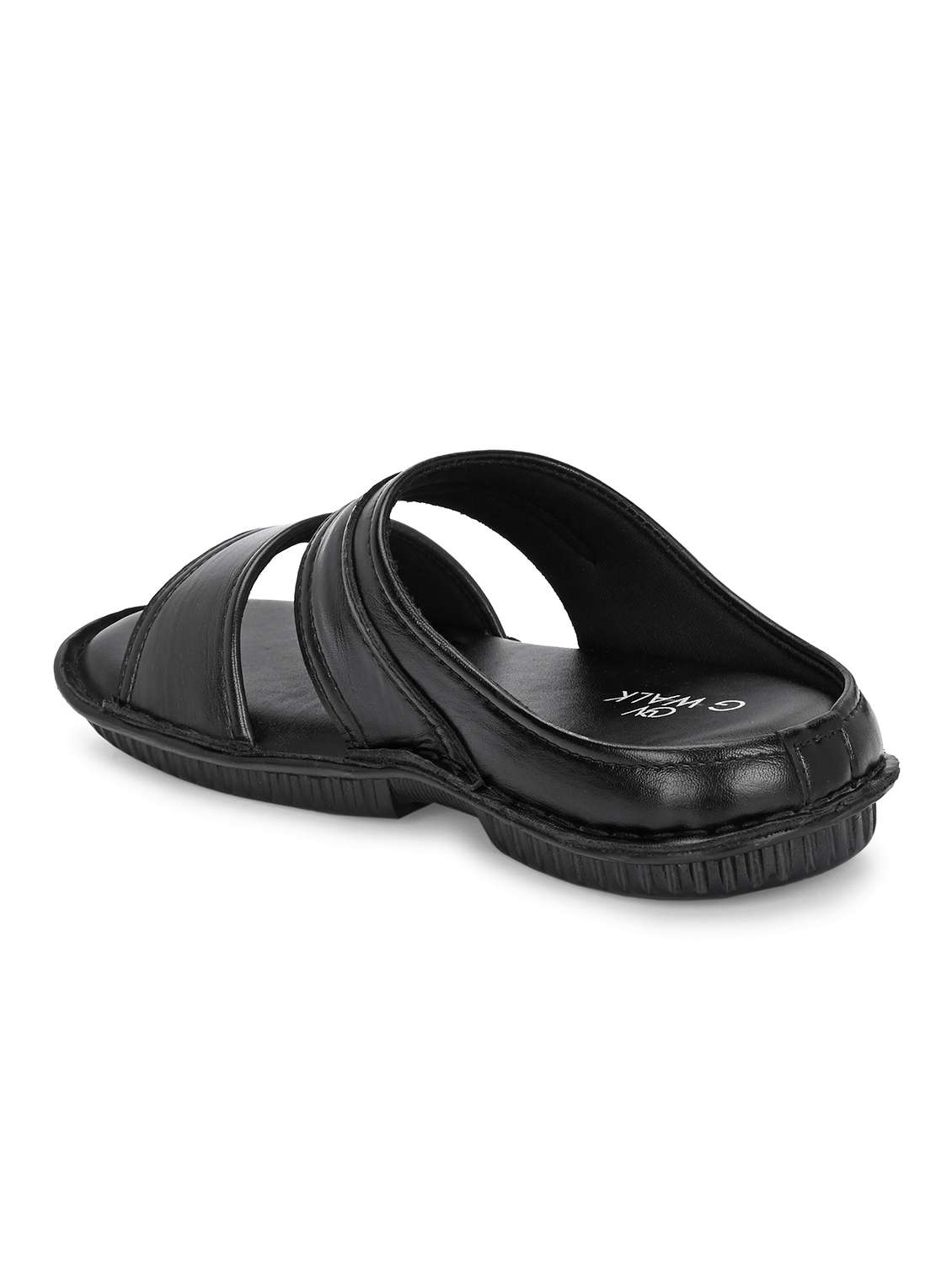 men black slip on sandal - 22003922 -  Standard Image - 3