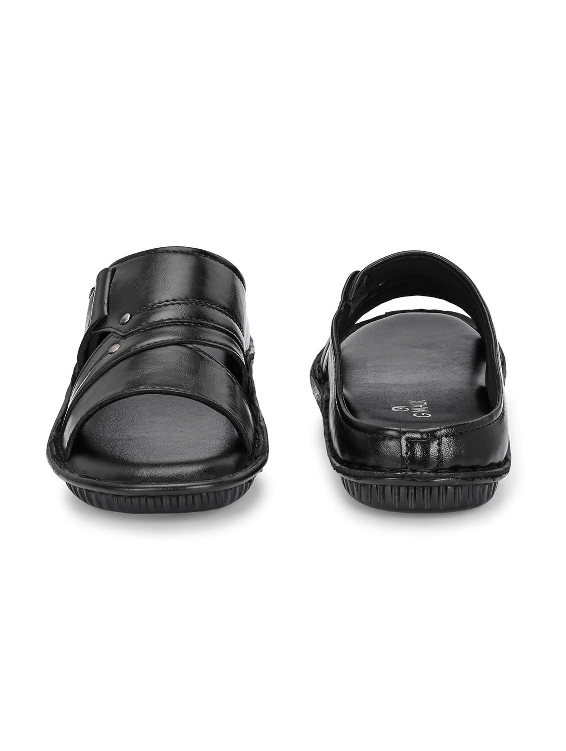 men black slip on sandal - 22003923 -  Standard Image - 3
