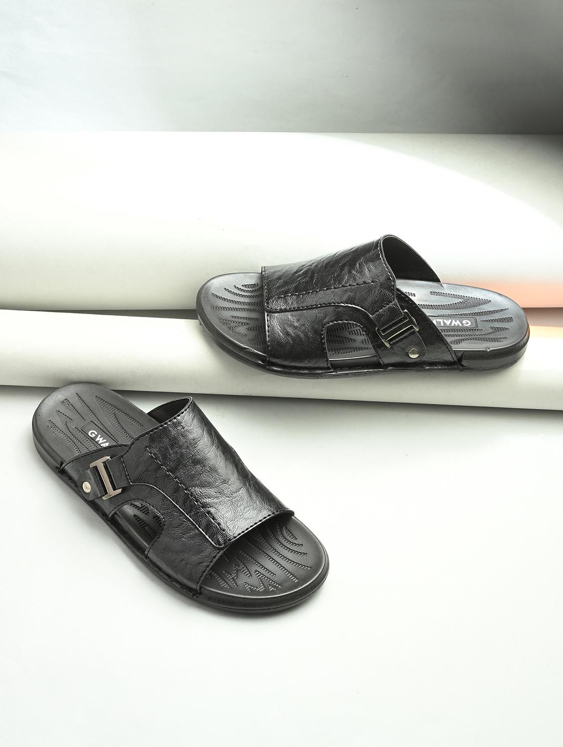 men black slip on sandal - 22003939 - Zoom Image - 0