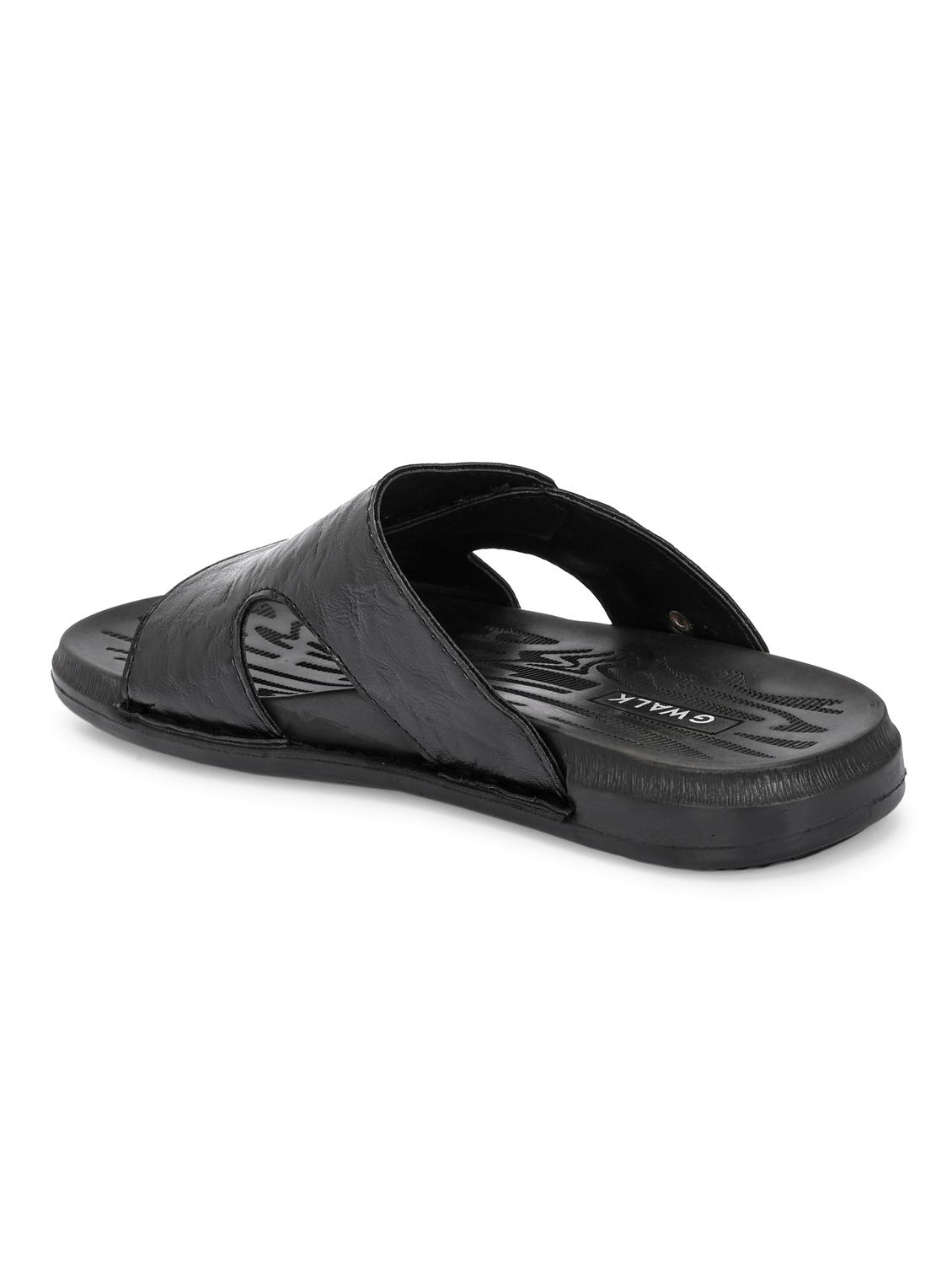 men black slip on sandal - 22003939 - Standard Image - 3