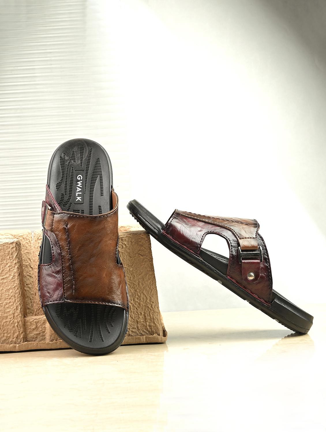 men tan slip on sandal - 22003941 - Zoom Image - 0