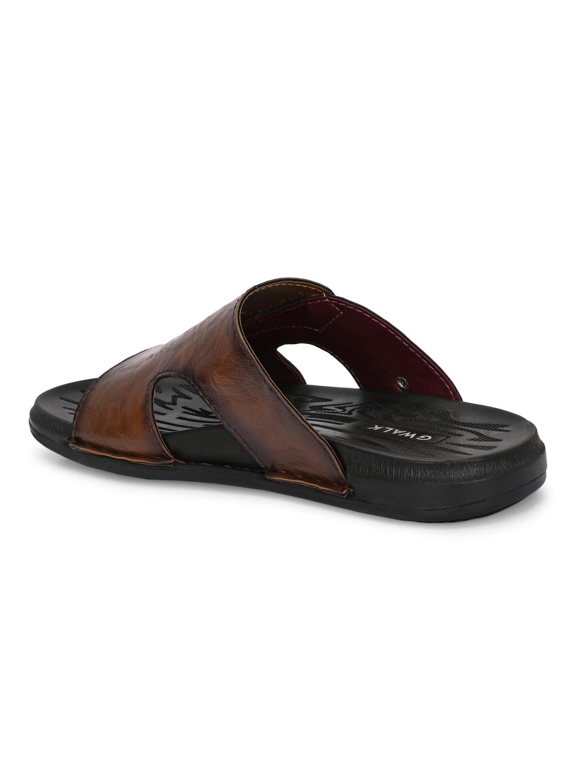 men tan slip on sandal - 22003941 - Standard Image - 3