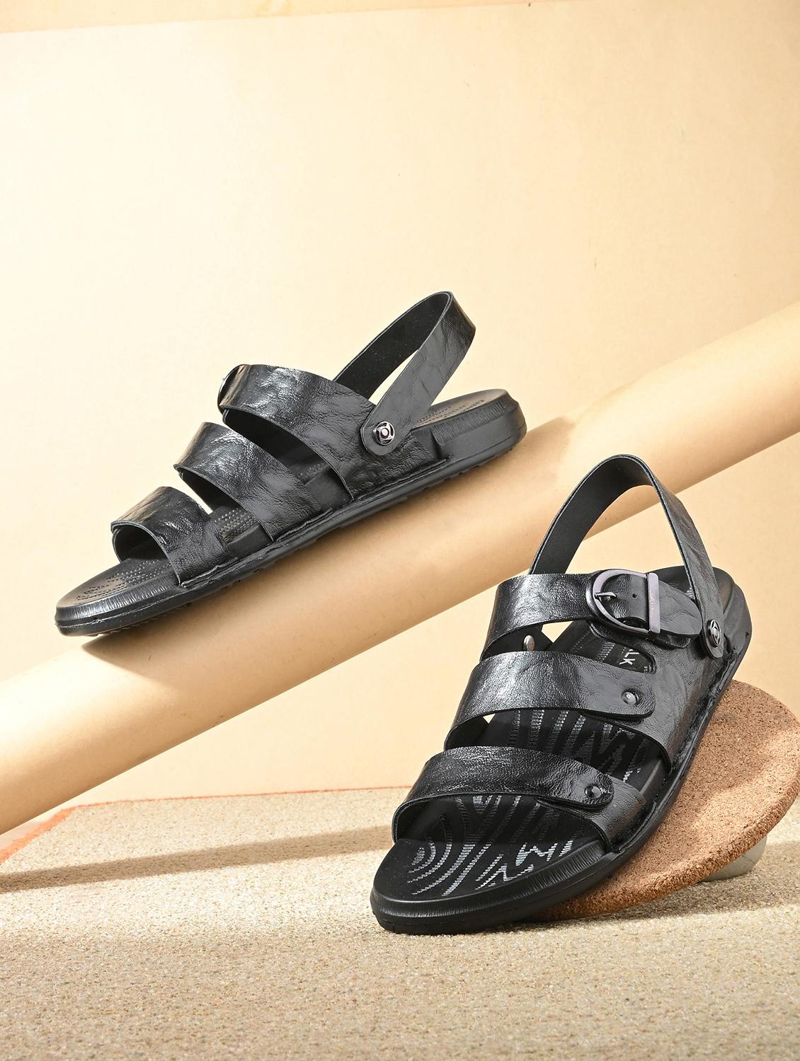 men black back strap sandal - 22003942 - Zoom Image - 0