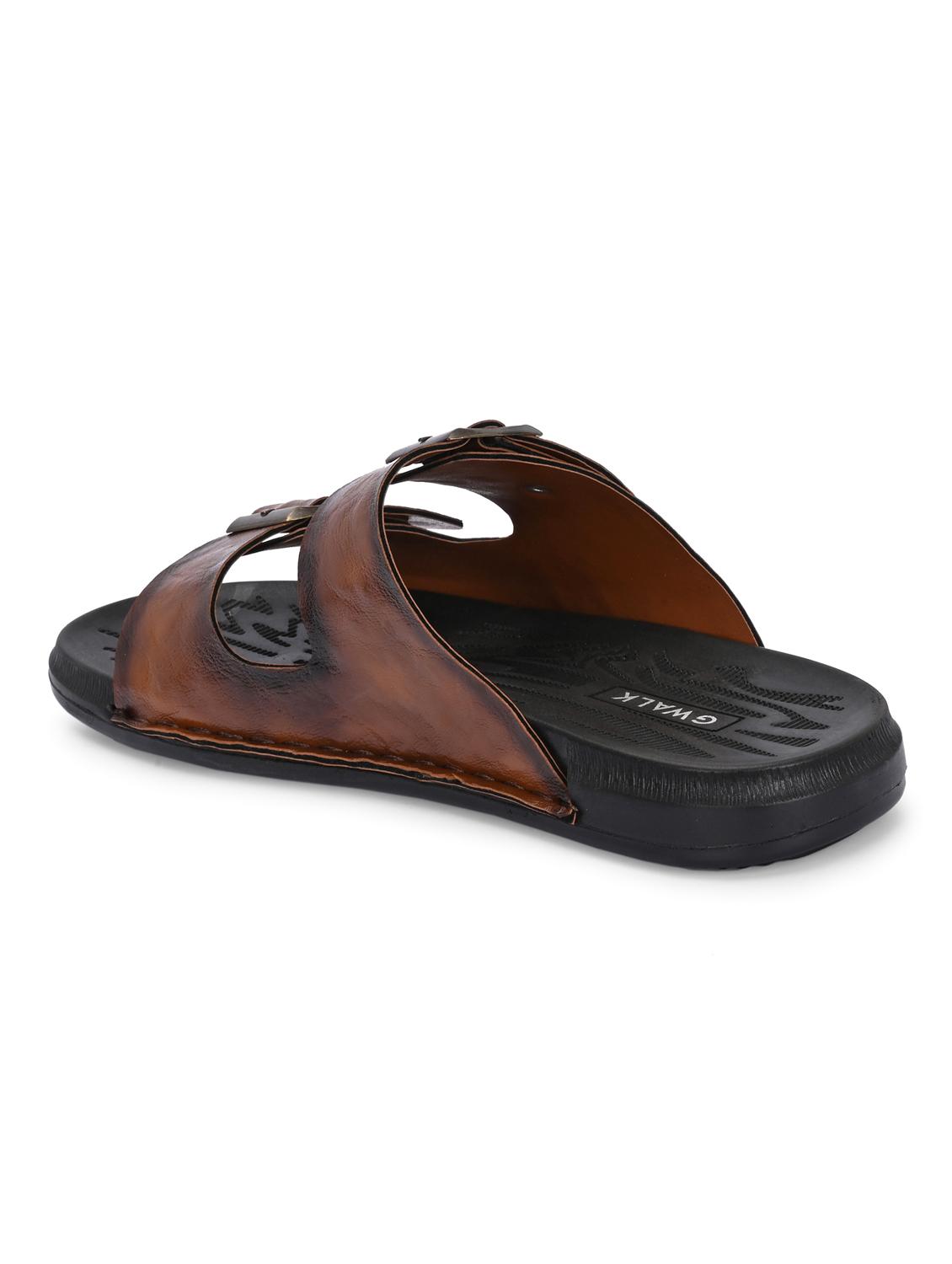 men tan slip on sandal - 22003945 - Standard Image - 3