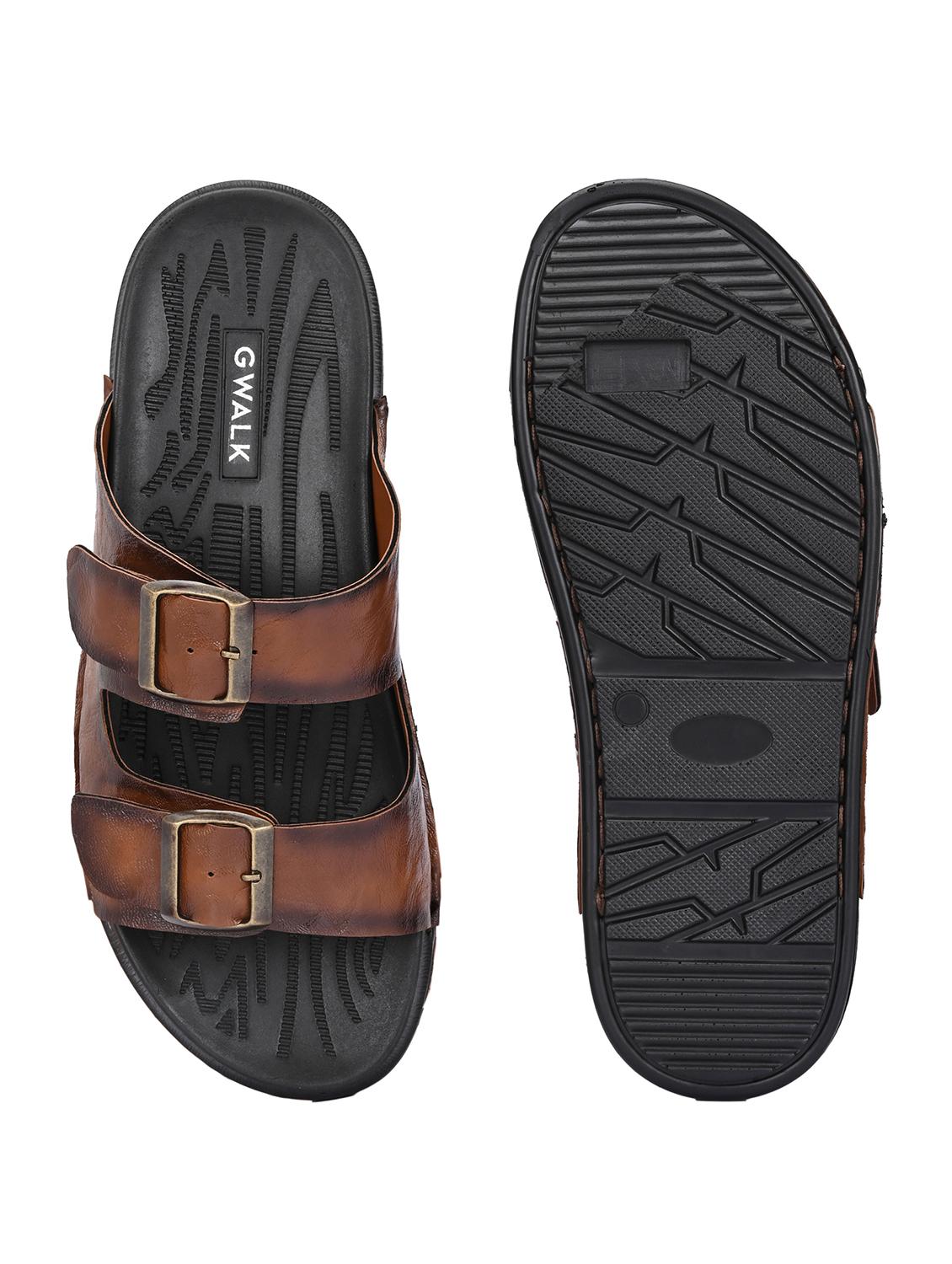 men tan slip on sandal - 22003945 - Standard Image - 5