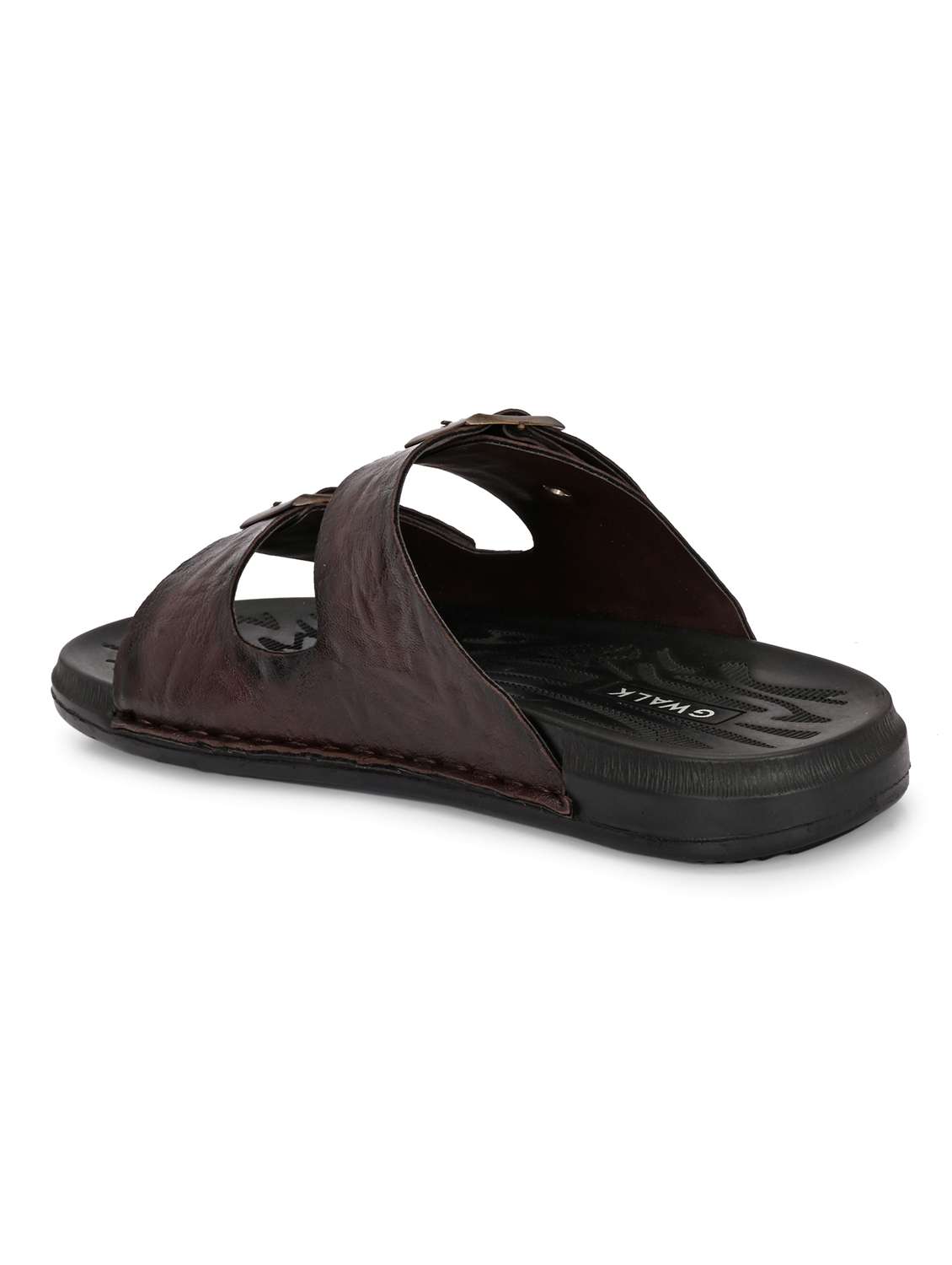 men brown slip on sandal - 22003946 - Standard Image - 3