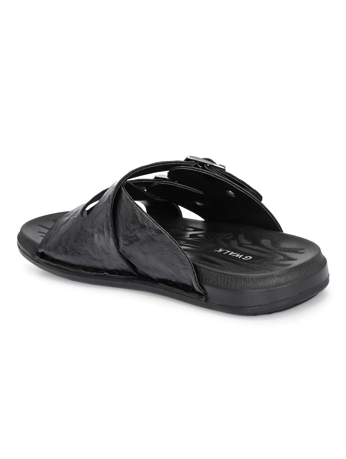 men black slip on sandal - 22003948 - Standard Image - 3