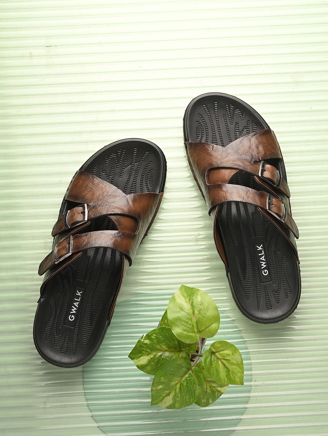 men tan slip on sandal - 22003949 - Zoom Image - 0