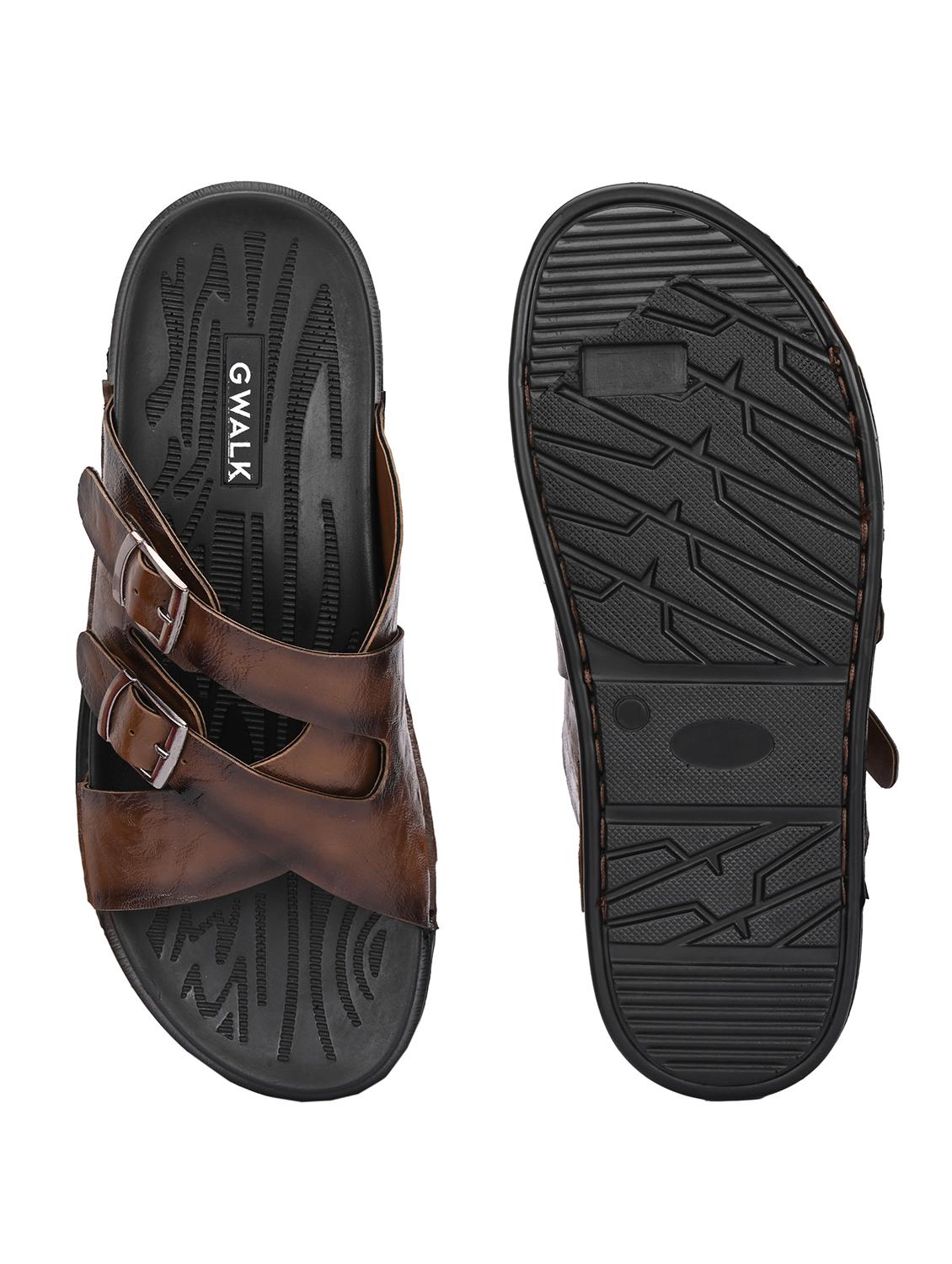 men tan slip on sandal - 22003949 - Standard Image - 5