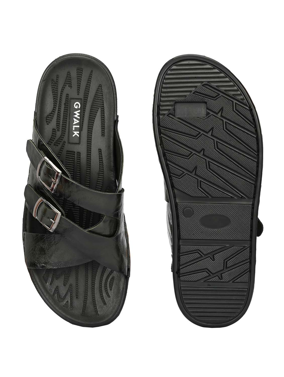 men olive slip on sandal - 22003950 - Standard Image - 5