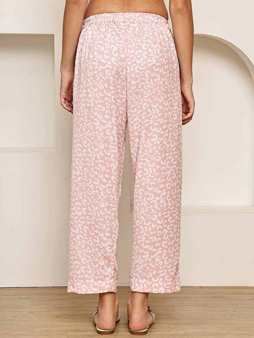 women abstract printed mid rise ankle length straight trouser - 22003957 - Standard Image - 3