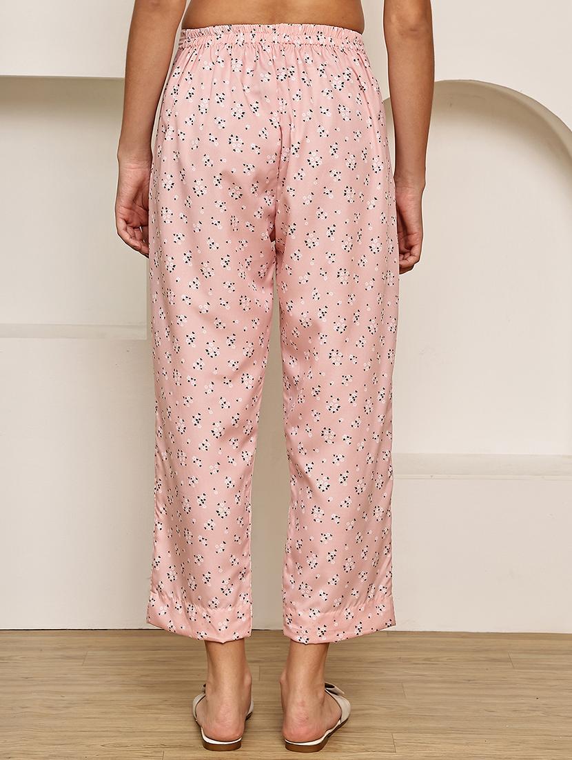 women floral printed mid rise ankle length straight trouser - 22003958 - Standard Image - 3