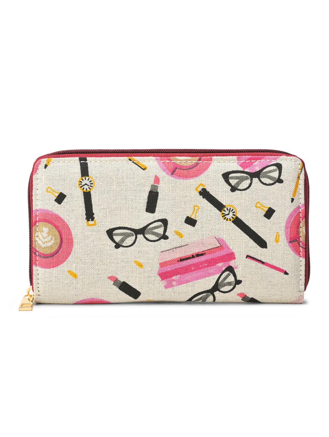 women printed zip-around synthetic wallet - 22003962 -  Zoom Image - 0