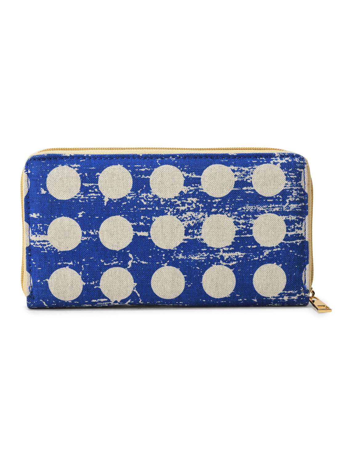 women polka dot blue fabric wallet - 22003964 -  Zoom Image - 0