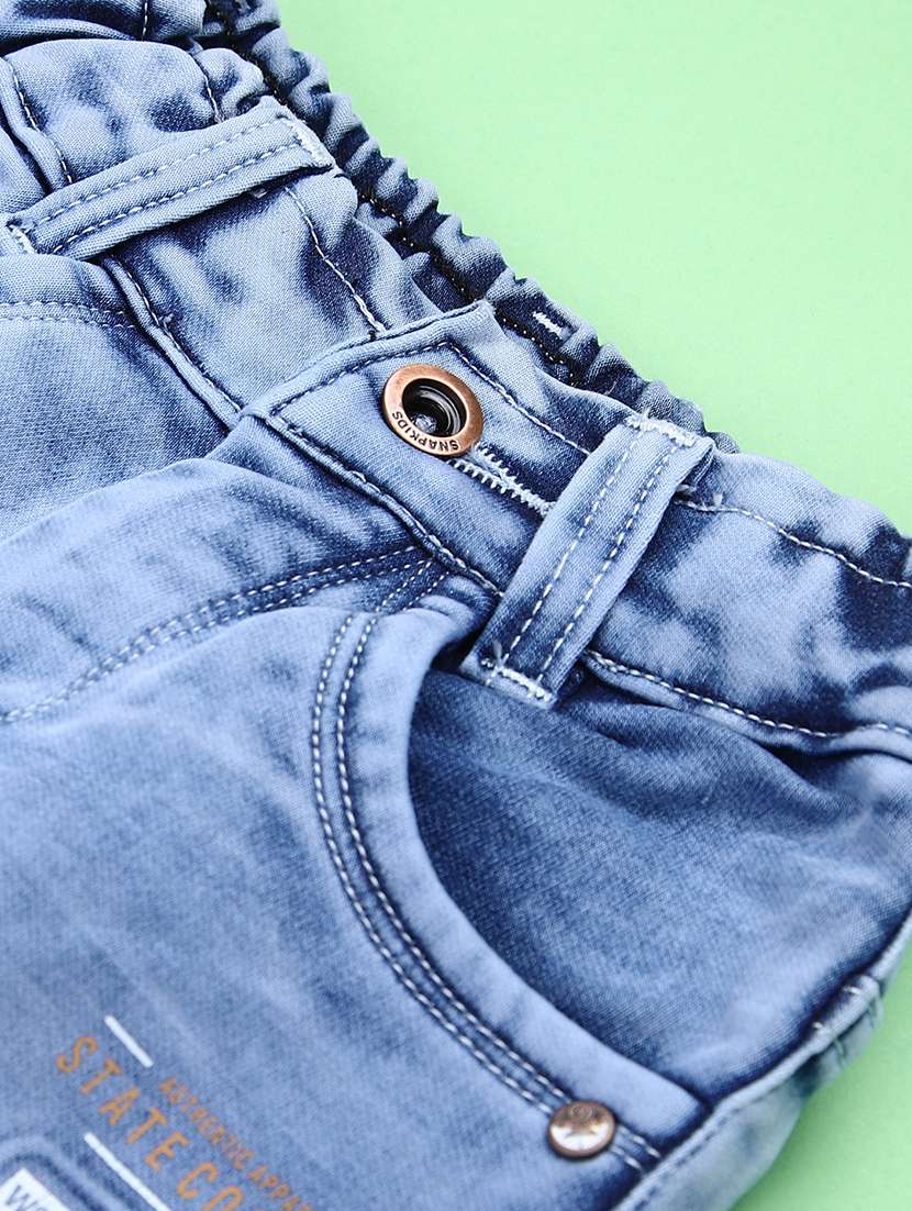 boys solid mid rise slim fit jean - 22003967 -  Standard Image - 3