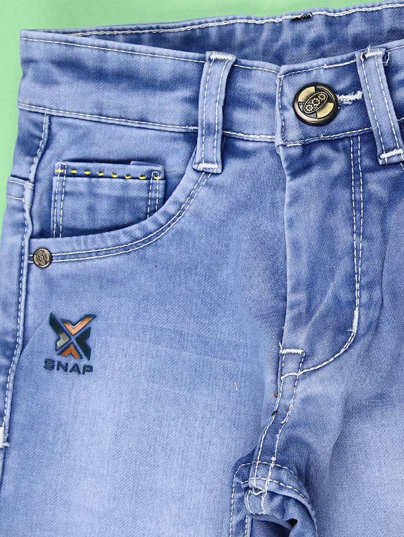 boys solid mid rise slim fit jean - 22003984 -  Standard Image - 3