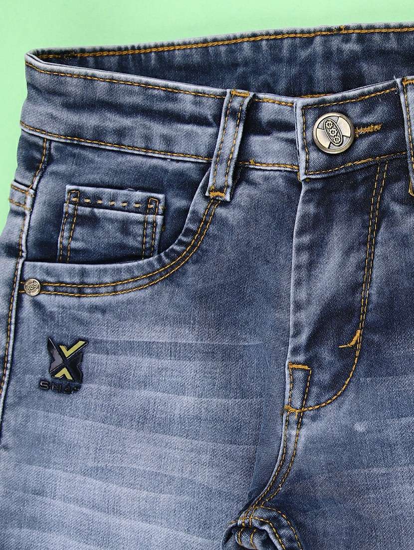 boys solid mid rise slim fit jean - 22004055 -  Standard Image - 3