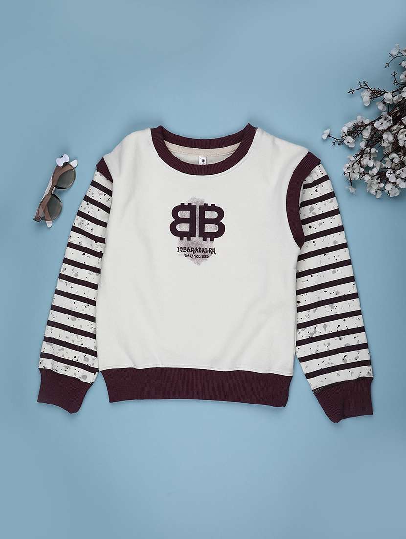 boys striped long sleeve sweatshirt