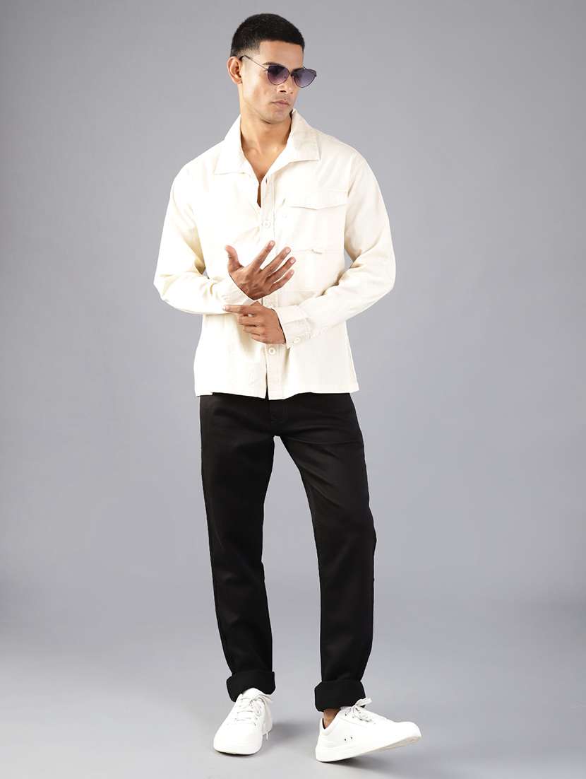 men solid mid rise slim fit jeans - 22004165 -  Standard Image - 3