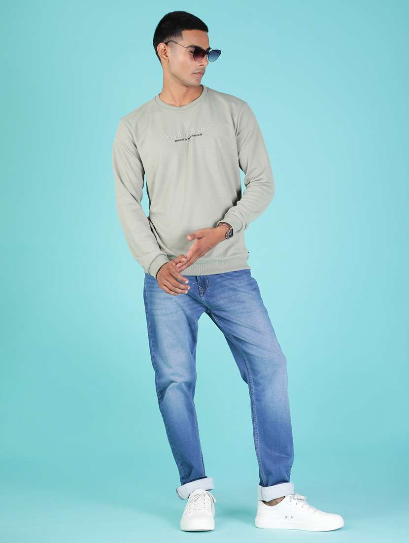 men solid mid rise tapered fit jeans - 22004222 -  Standard Image - 3