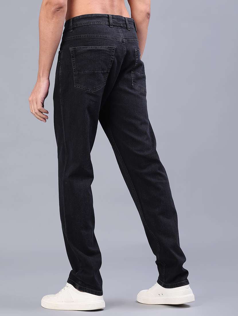 men black cotton jean - 22004279 -  Standard Image - 3