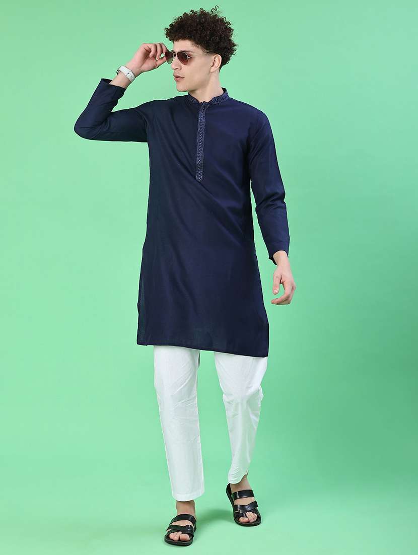 men long sleeve kurta and pyjama set