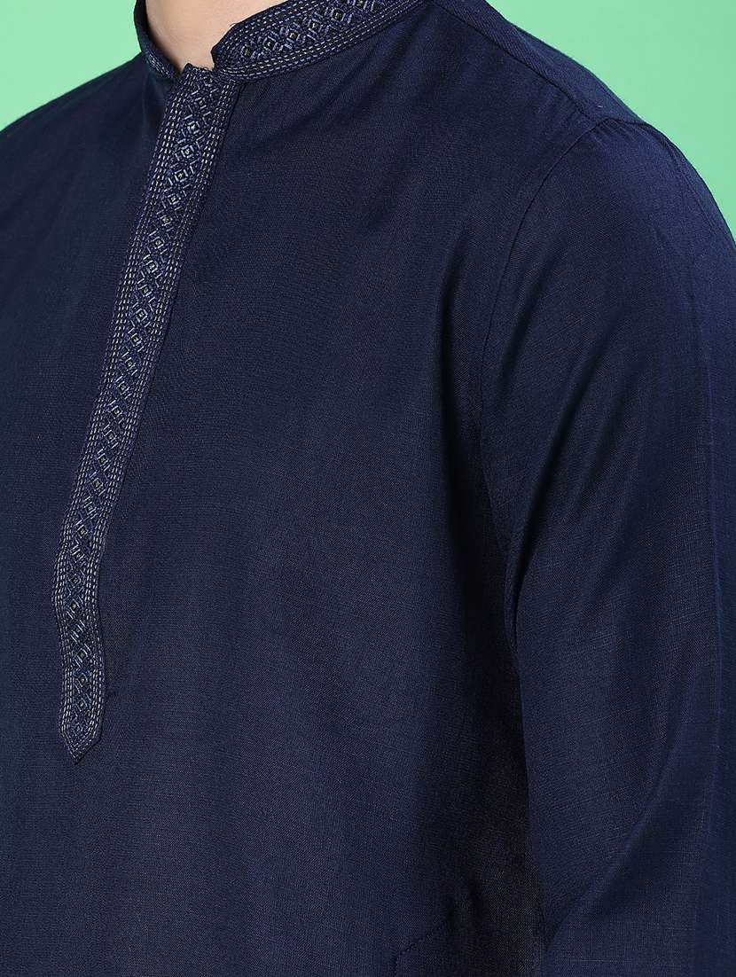 men long sleeve kurta and pyjama set - 22004303 -  Standard Image - 5