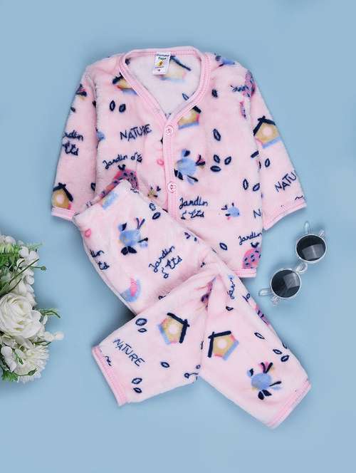 girls printed winterwear full length set - 22004330 -  Standard Image - 0