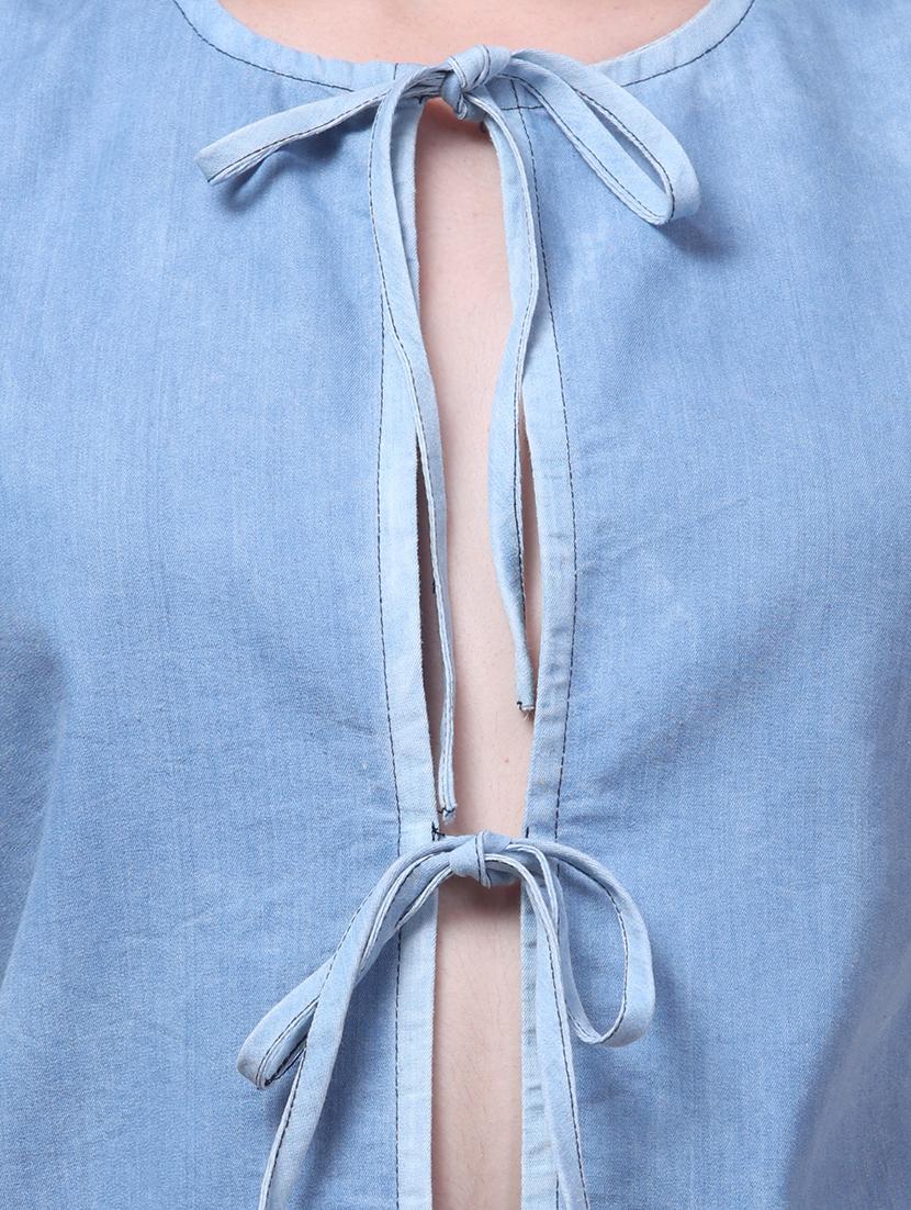 blue denim regular top - 22004341 - Standard Image - 3
