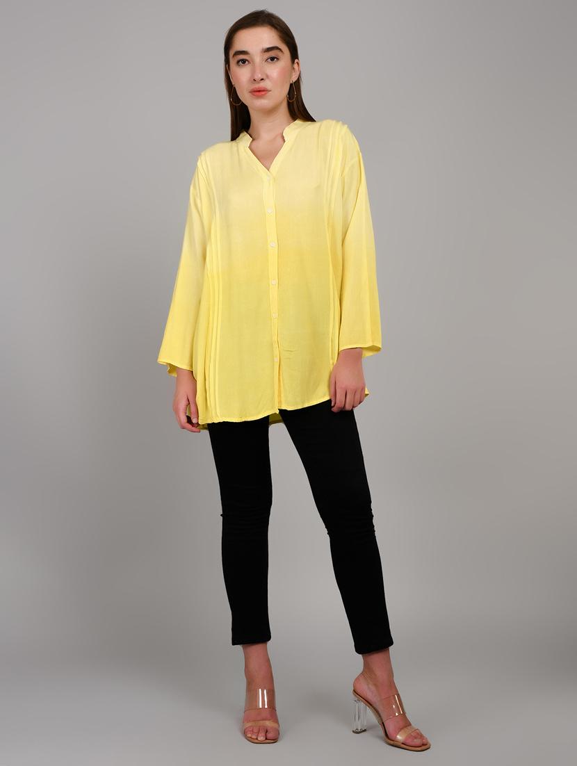 women ombre print long sleeve shirt - 22004471 - Standard Image - 3