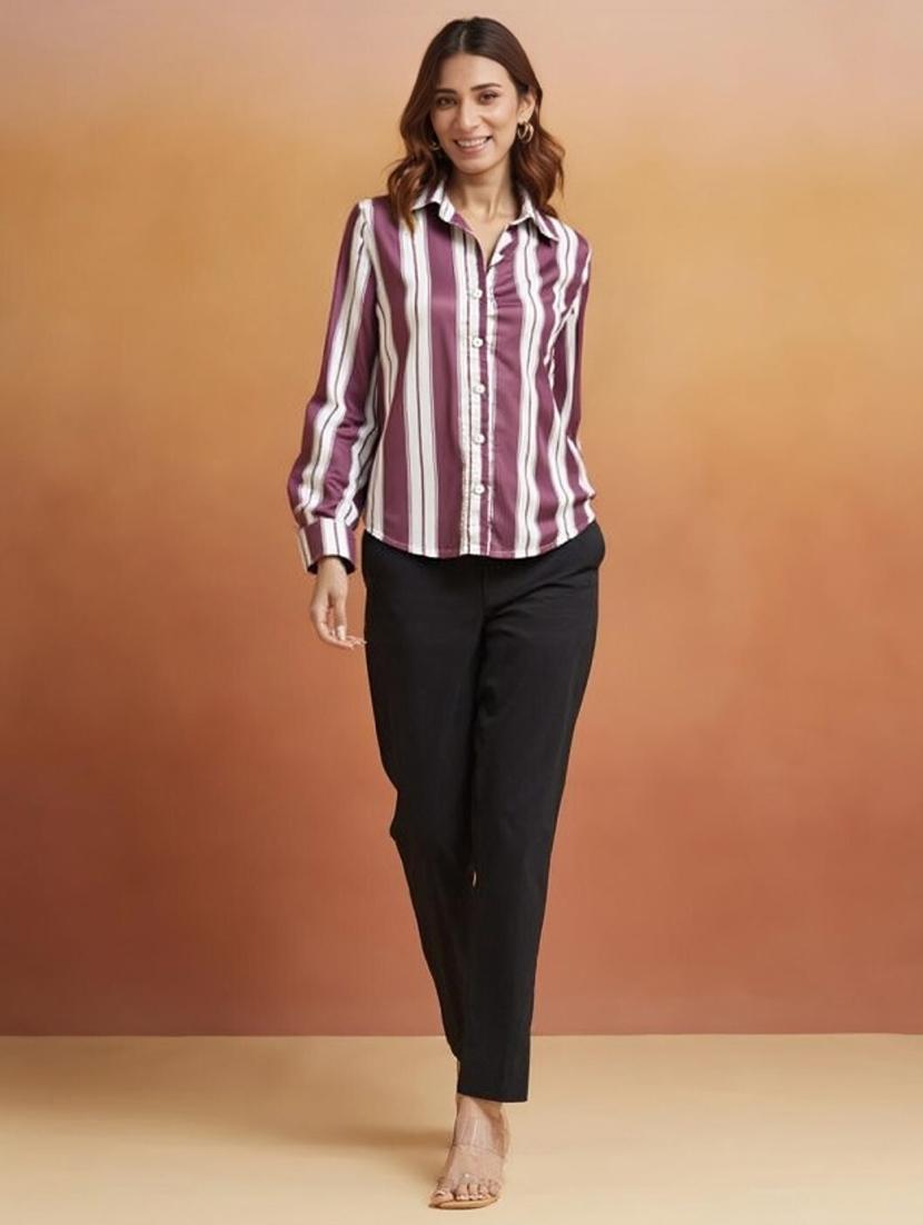 multi colored satin regular shirt - 22004488 - Standard Image - 3