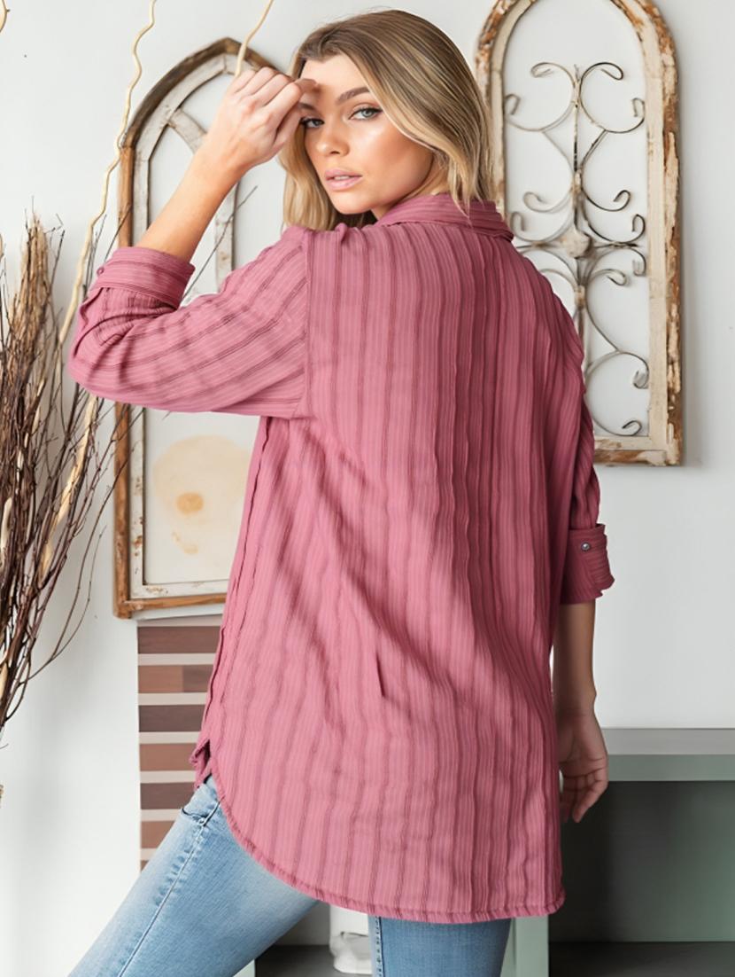 pink georgette regular shirt - 22004493 - Standard Image - 3