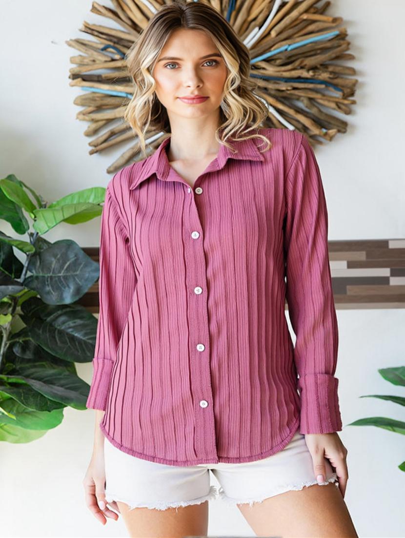 pink georgette regular shirt