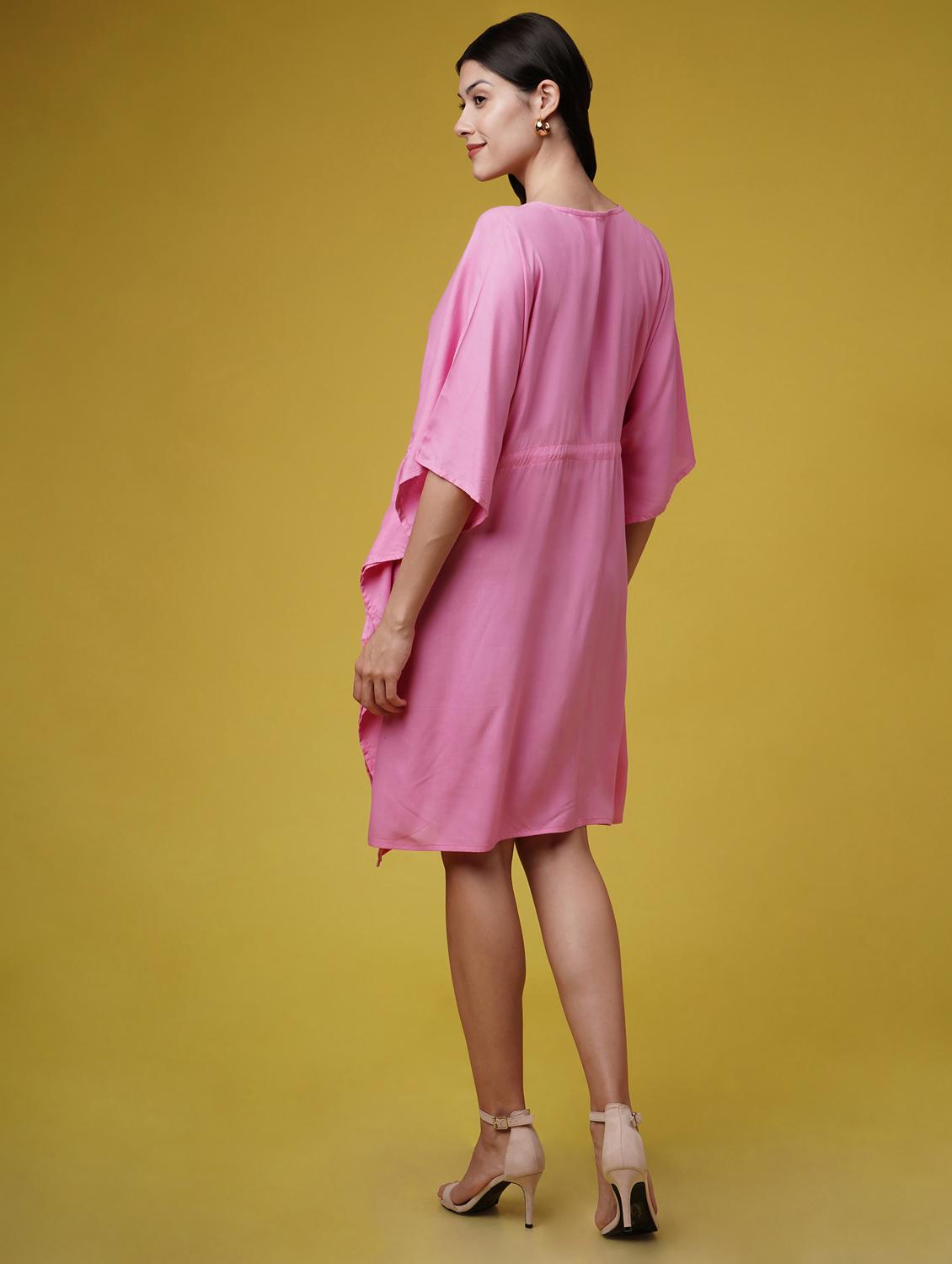women solid kimono sleeve kaftan dresses - 22004557 - Standard Image - 5