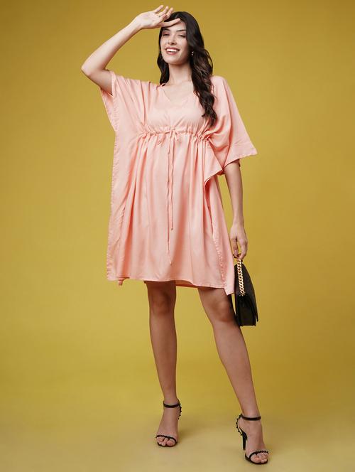 women solid kimono sleeve kaftan dresses - 22004558 - Standard Image - 0